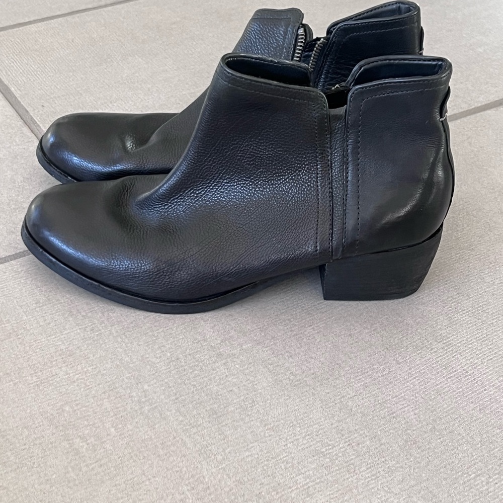 Clarks Black Leather Ankle Boots